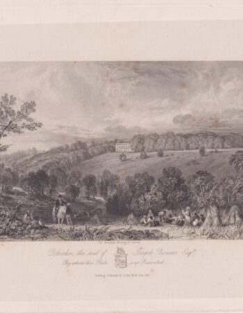 Antique Engraving Print, Polesden the Seat of Joseph Bonsor... 1845