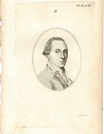 Antique Engraving Print, Portrait, 1790 ca.