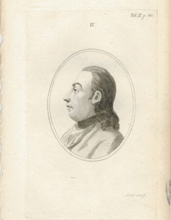 Antique Engraving Print, Portrait, 1785 ca.