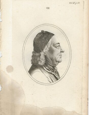 Antique Engraving Print, Portrait, 1790