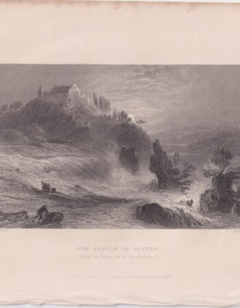 Antique Engraving Print, The Castle of Laufen, 1836