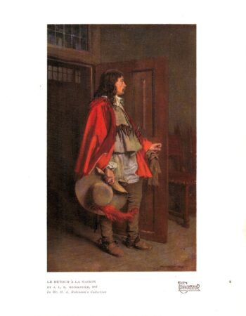 Vintage Print, Le Retour à la maison, by J. L. Meissoniere, 1923