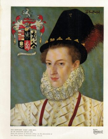 Vintage Print, Sir Edward Hoby, 1921