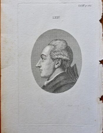 Antique Engraving Print, Portrait, 1790 ca.