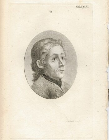 Antique Engraving Print, Portrait, 1790 ca.