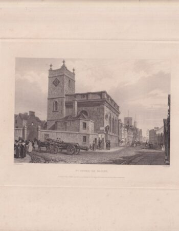 Antique Engraving Print, St. Peter Le Bailey, 1835