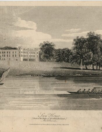 Antique Engraving Print, Sion House, Middlesex, 1806