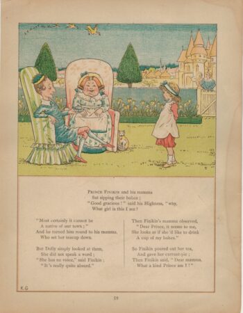 Vintage Print, Nursery Rimes, 1910, signed K.G.