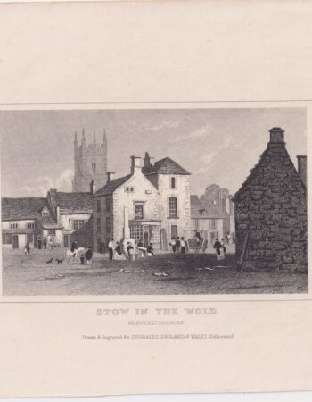 Antique Engraving Print, Stow in the Wold, 1820