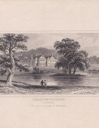 Antique Engraving Print, Strathfieldsay, 1820