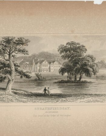 Antique Engraving Print, Strathfieldsay, 1840 ca.