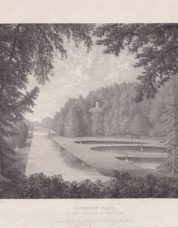 Antique Engraving Print, Studley Park, 1837