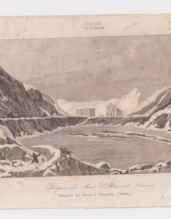 Rare Antique Engraving Print, Hospicio del Monte San Bernardo, 1790