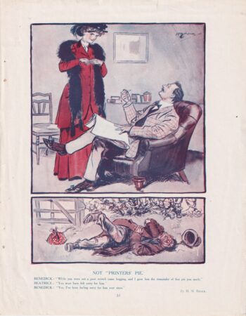 Vintage Print, Not "Printers' Pie", 1880