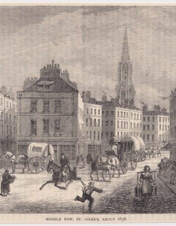 Antique Print, Middle Row, St. Giles's, 1880