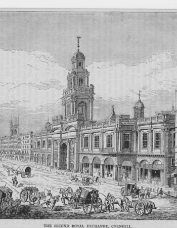 Antique Print, The Second Royal Exchange, Cornhill, 1880