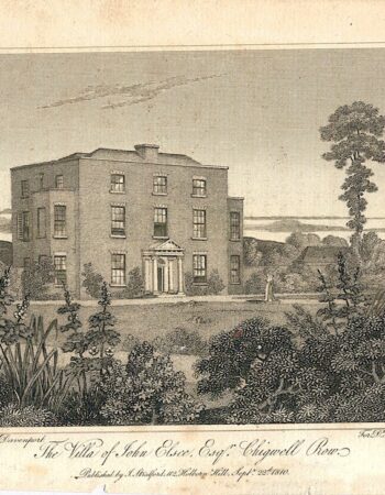 Antique Engraving Print, Villa John Elsee Chigwell Row, 1810