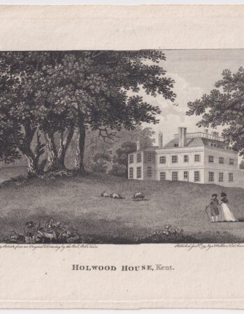 Antique Print, Holwood House, Kent, 1795