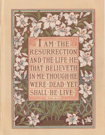 Vintage Print, I am the Resurrection... 1880