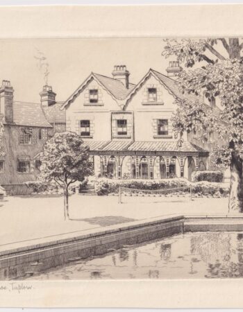 Original Etching by Alfred Hugh Fisher, Silchester House, Taplow