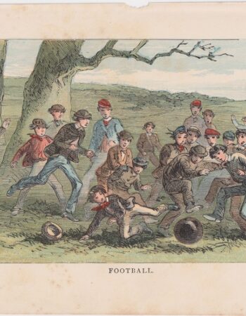 Antique Print, Football, 1890-1909