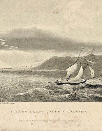 Antique Engraving Print, Sierra Leone under a tornado, 1837