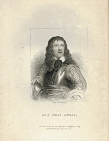 Antique Engraving Print, Sir Charles Lucas, 1824