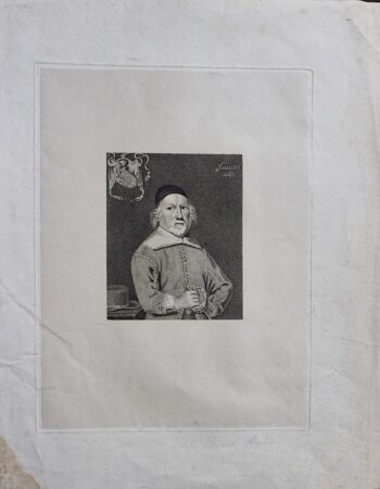 Rare Antique Engraving Print, Sir Edward Hales, 1822