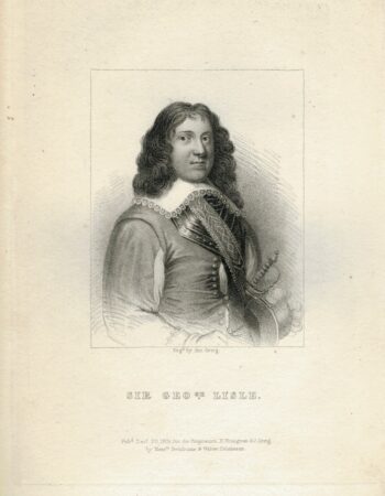 Antique Engraving Print, Sir George Lisle, 1824
