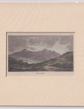 Antique Engraving Print, Snowdon, 1790