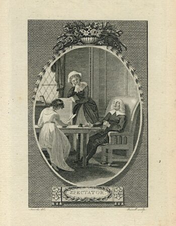 Antique Engraving Print, Spectator, 1785 (Plate I)