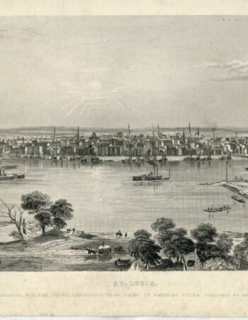 Antique Engraving Print, St. Louis, Missouri, 1840 ca.