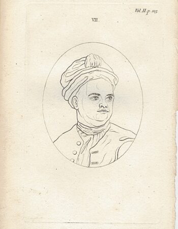 Antique Engraving Print, Portrait, 1790 ca.