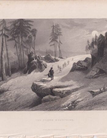 Antique Engraving Print, The Choor Mountains, 1845