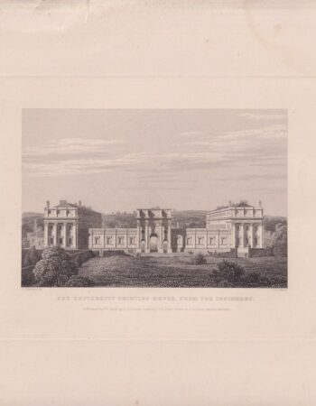 Antique Engraving Print, The University Printing House, from the Infirmary, 1833
