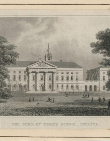 Antique Engraving Print, The Duke of York's School, Chelsea, 1831