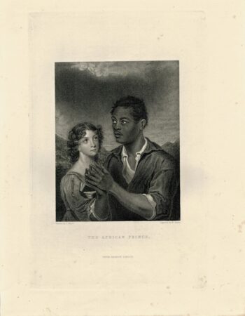 Rare Antique Engraving Print, The African Prince, 1844