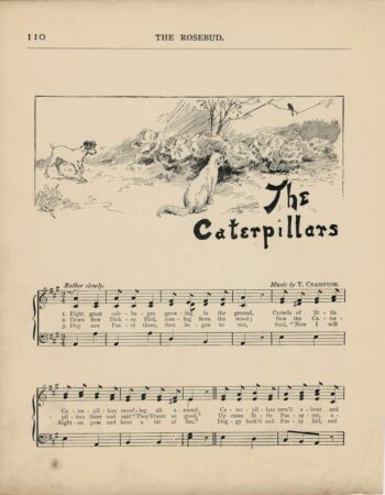 Vintage Print, The Caterpillars; Skipping, 1890 by Louis Wain