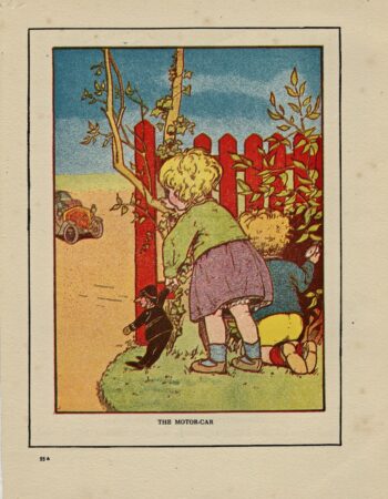 Rare Vintage Print, The Motorcar, 1917