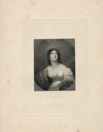 Rare Antique Engraving Print, The Prophetess, 1837