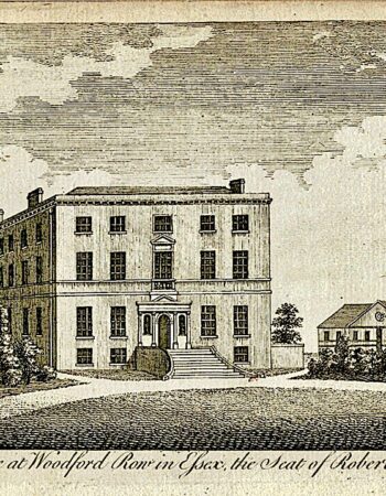 Antique Engraving Print, Prospect House Woodford Row Essex, 1790