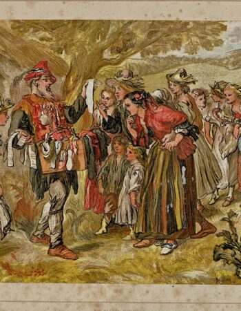 Antique Print, The Street Vendor, 1870 ca.