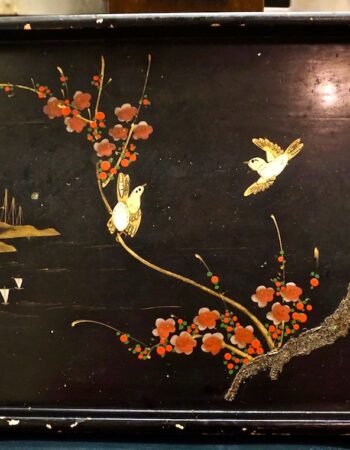 Vintage Chinese Lacquered Tray, 1950 ca.