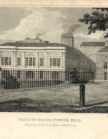 Antique Engraving Print, Trinity House, Tower Hill, 1805