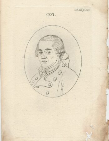 Antique Engraving Print, Portrait, 1750 ca.