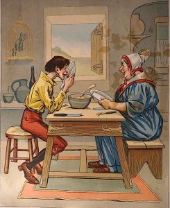 Vintage print, "Jack Sprat and his wife", early 1900