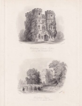 Antique Engraving Print, Wainfletés Tower, 1860