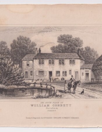 Antique Engraving Print, William Cobbett, Farnham, Surrey, 1845