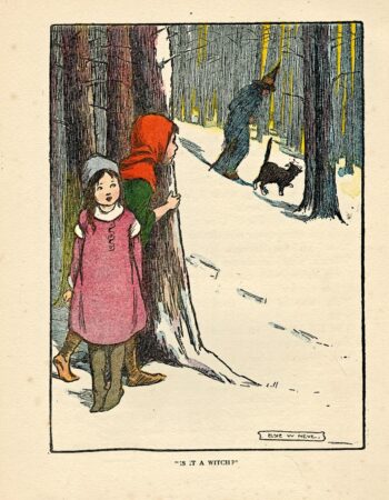 Rare Vintage Print, "Is it a Witch?" by Elsie W. Neve, 1917