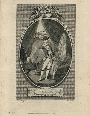 Antique Engraving Print, World, 1787 (Plate VIII)